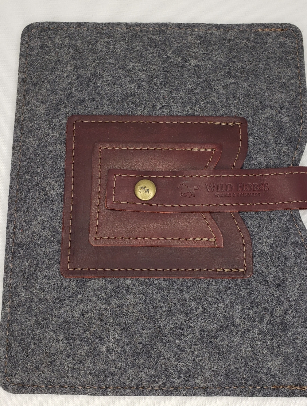 Wild Horse Leather Deep Brown & Wool Mini iPadCase Cover
